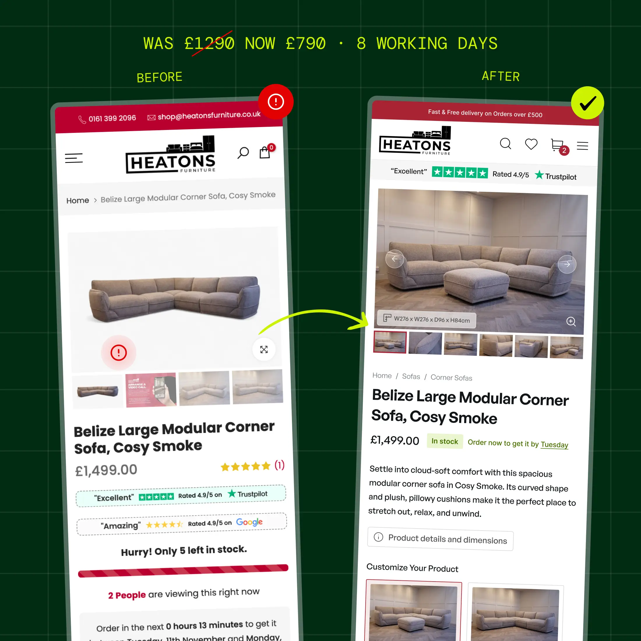 Ecommerce store redesign example 2