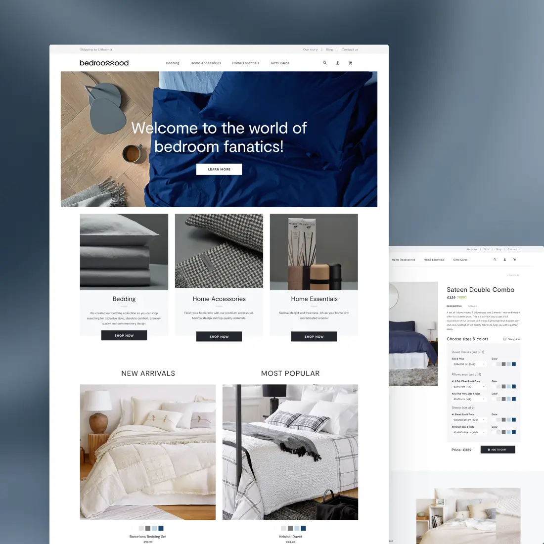 Bedding and home textiles store design