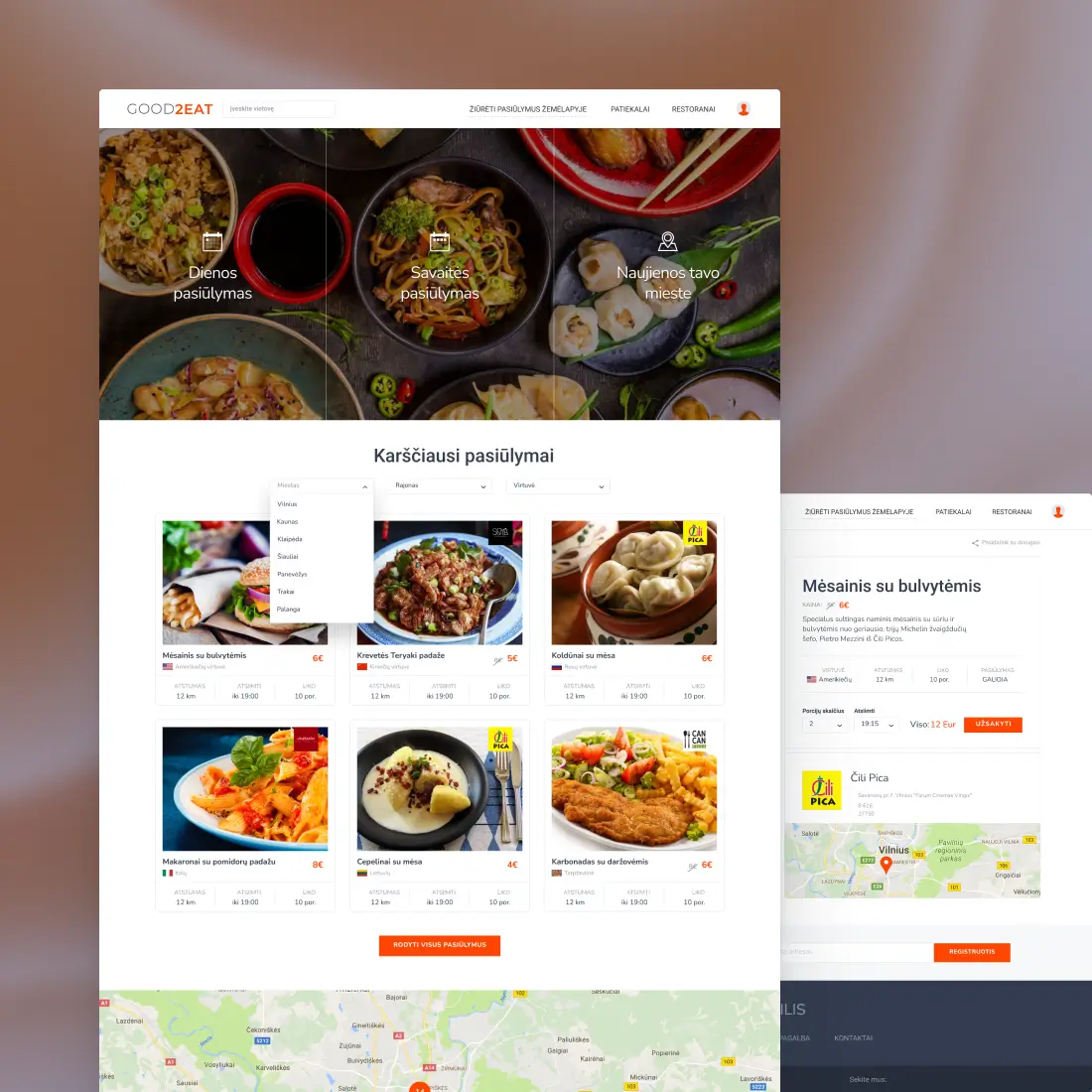 Food delivery platform design