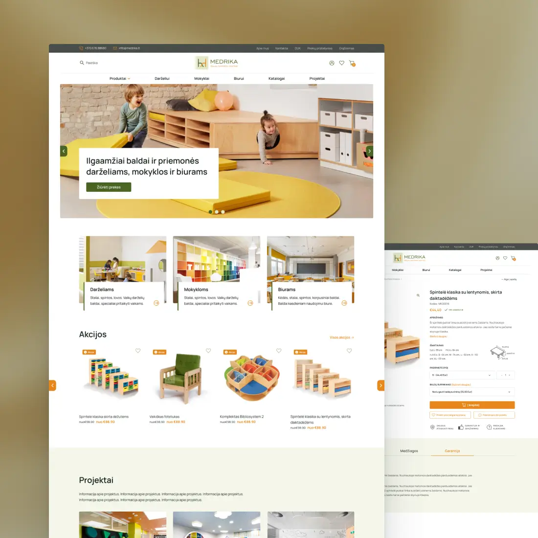 School and nursery furniture store design