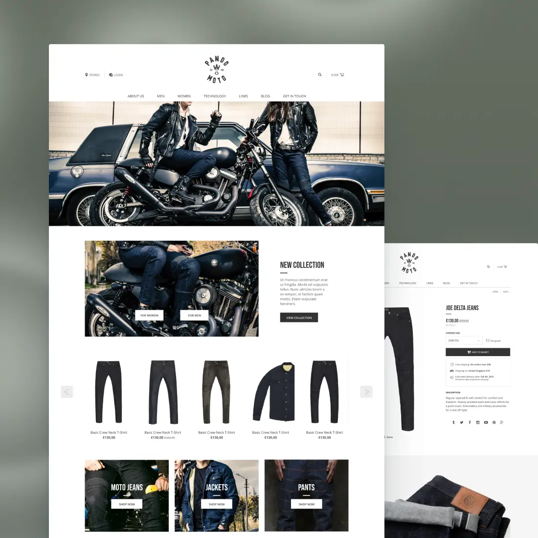 Motorcycle clothing store design